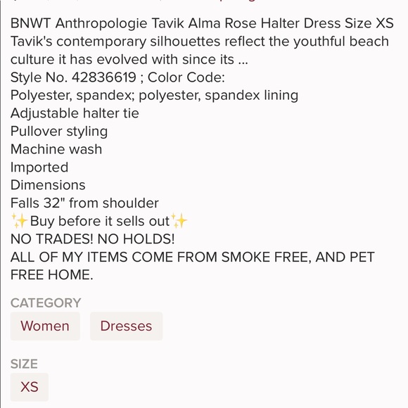 Anthropologie Halter Dress - Picture 8 of 8